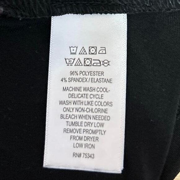 Tahari Black Long Sleeve V Neck Faux Button Up Corset Bustier Blouse Top Size L - Picture 4 of 4